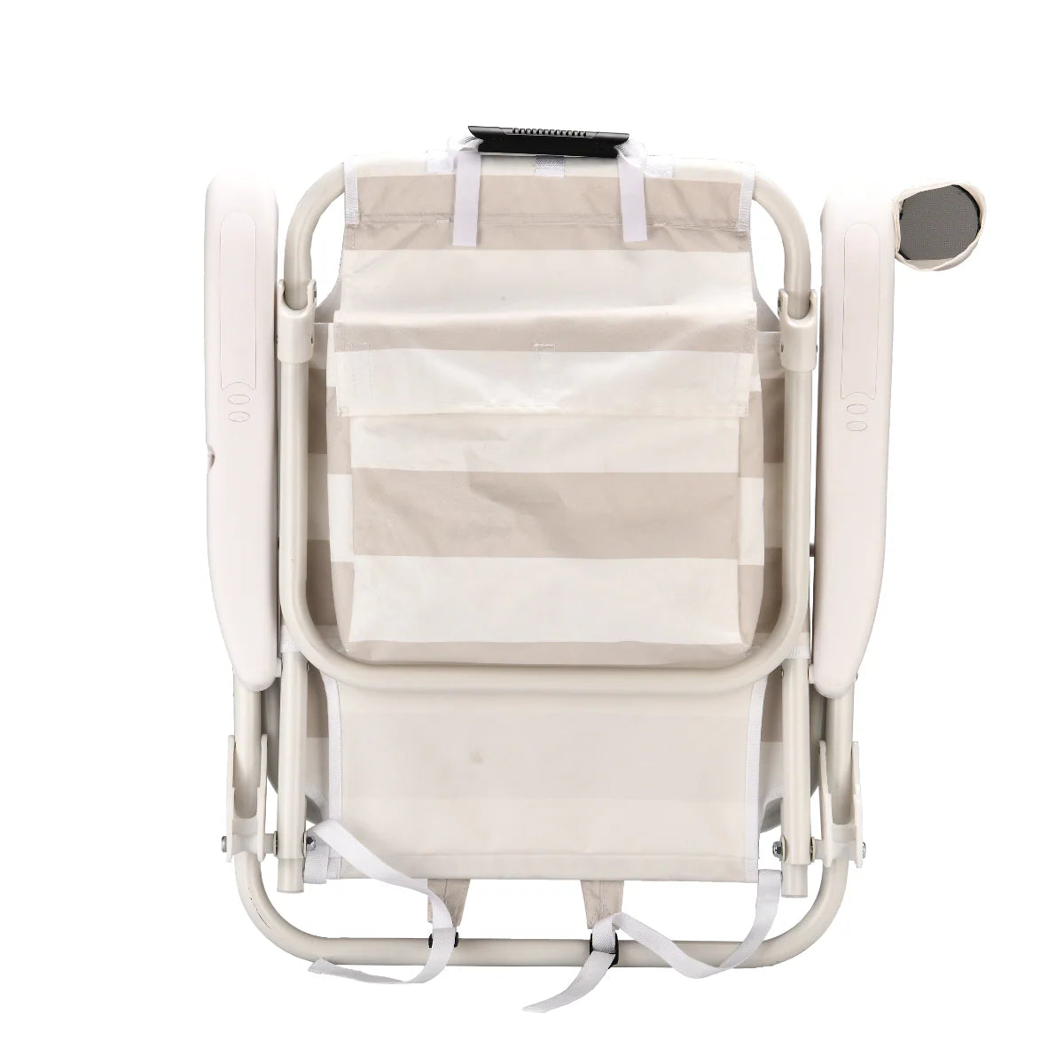 Thick Stripe Reclining Backpack Beach Chair - Taupe