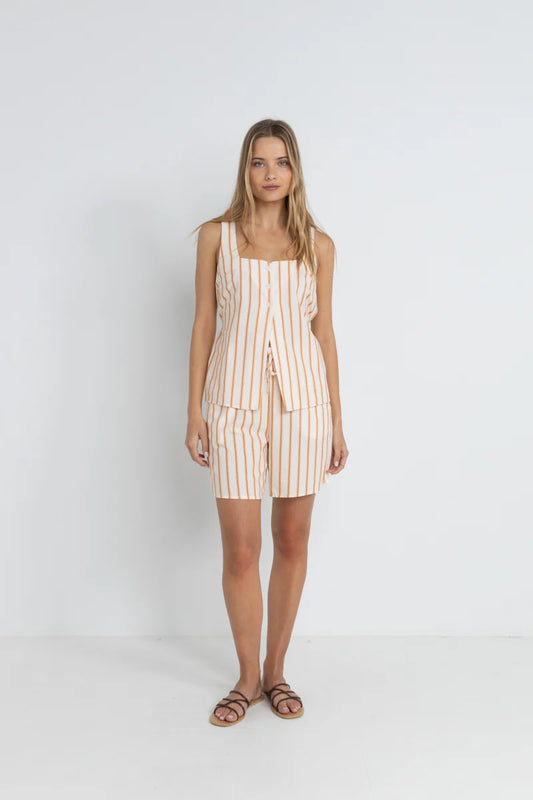 Tide Stripe Longline Short - natural