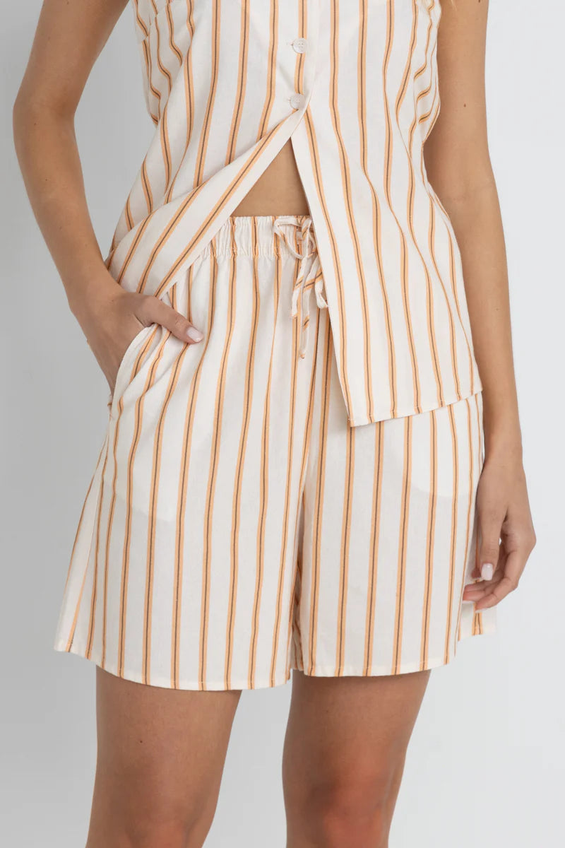 Tide Stripe Longline Short - natural