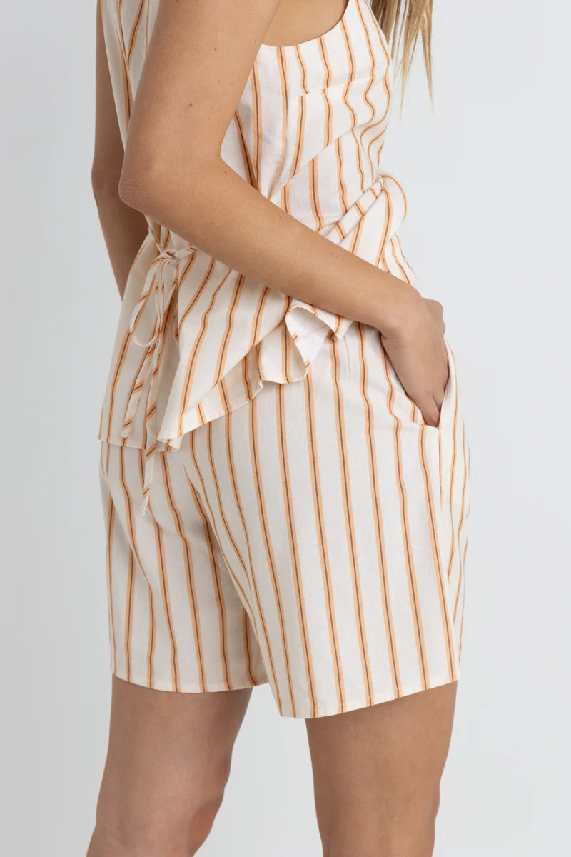Tide Stripe Longline Short - natural