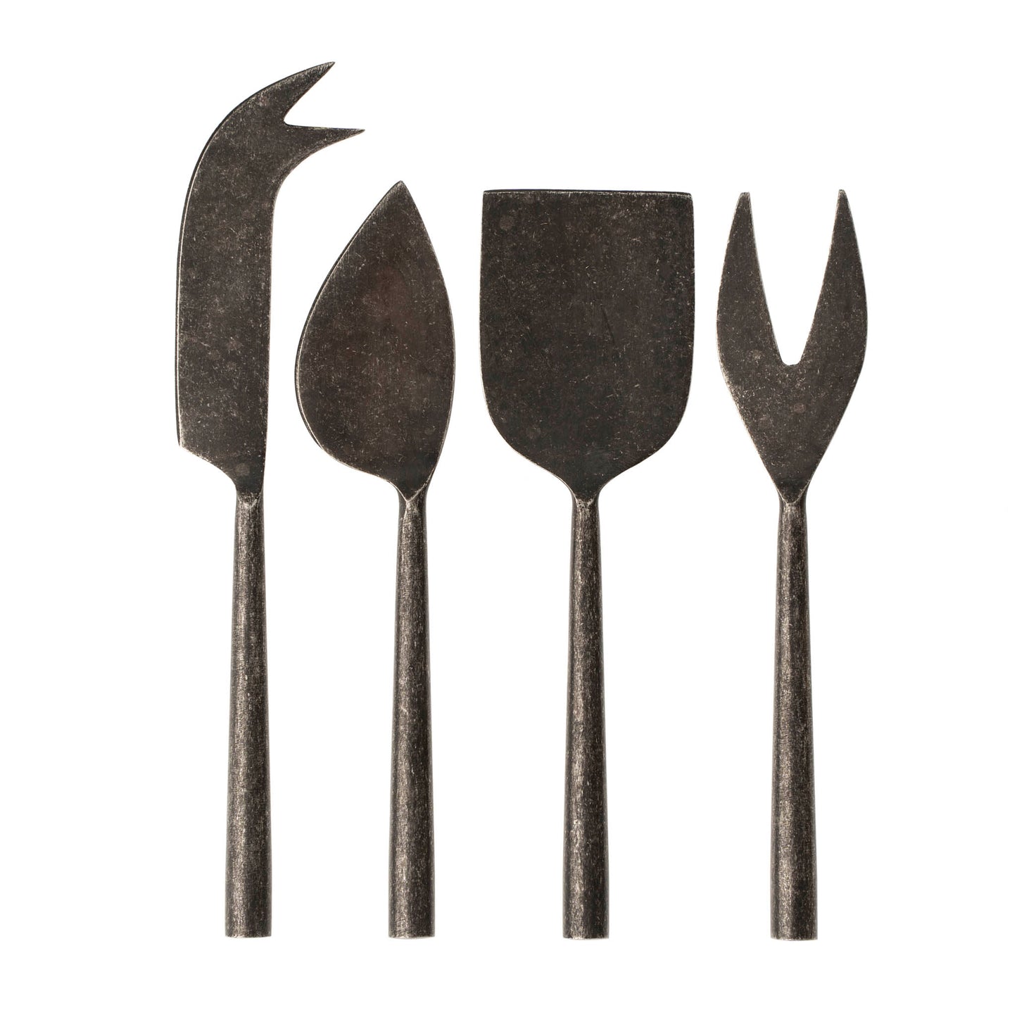 Tides Cheese Knives Set of 4 - Tumbled Black