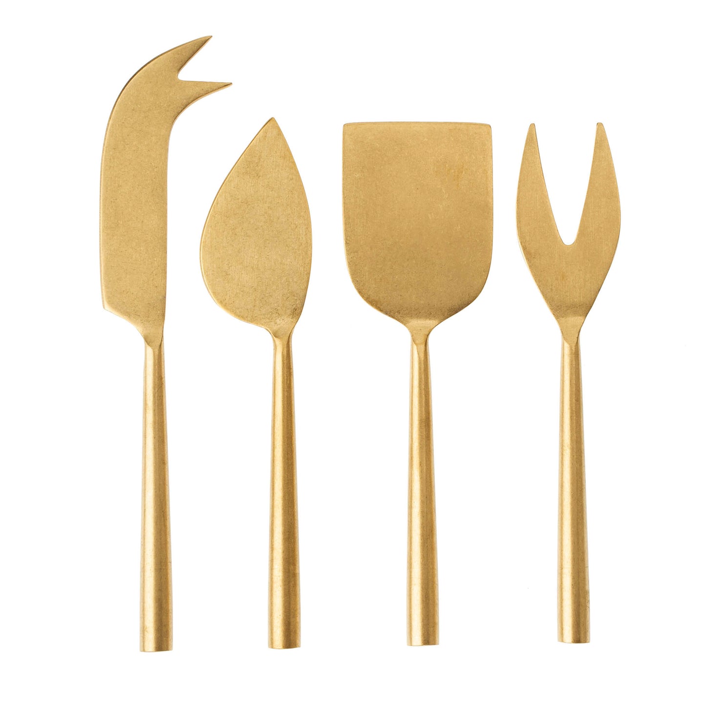 Tides Cheese Knives Set of 4 - Tumbled Gold