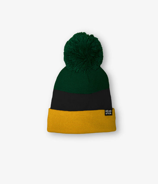 Tricolor Beanie Lined With Fleece - Marigold