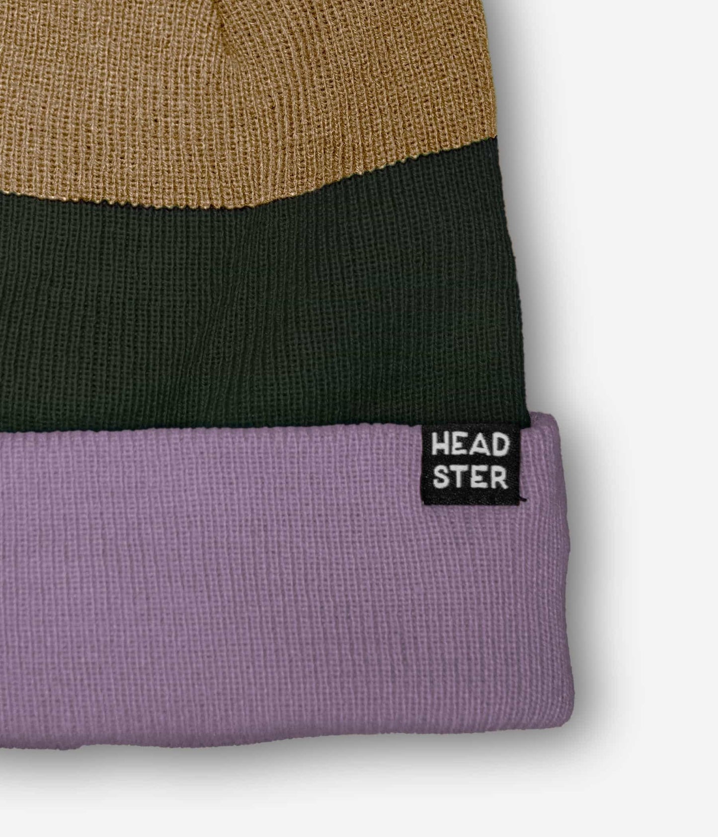 Tricolor Beanie Lined With Fleece - Pretty Lilac