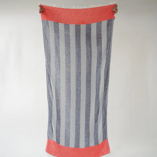 Turkish Cotton Towel - Vermillion Denim Boardwalk