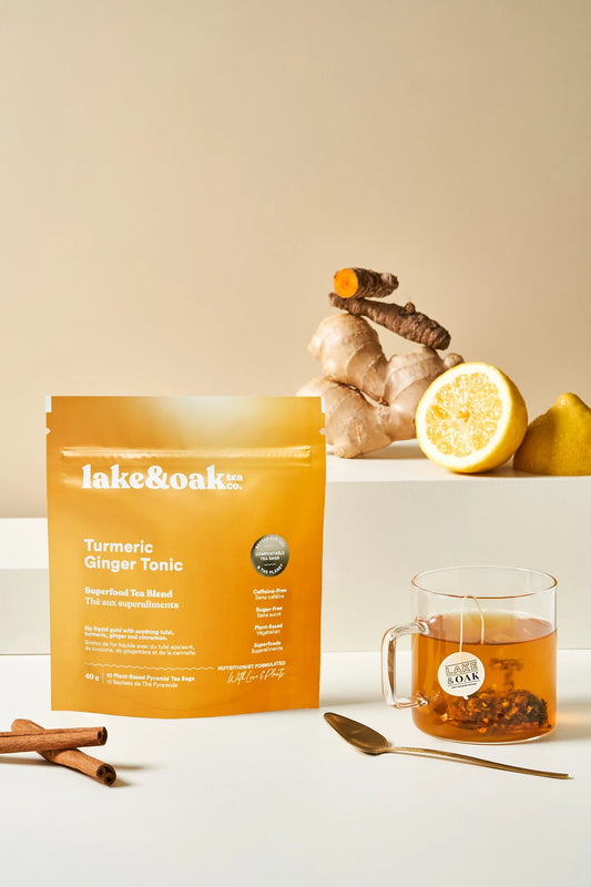 Turmeric Ginger Tonic - Plant Based Tea Bags - 10 bags