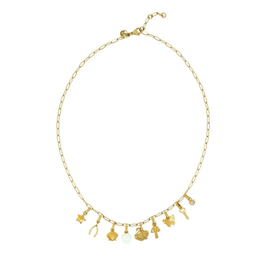 Valentina Charm Necklace - Gold