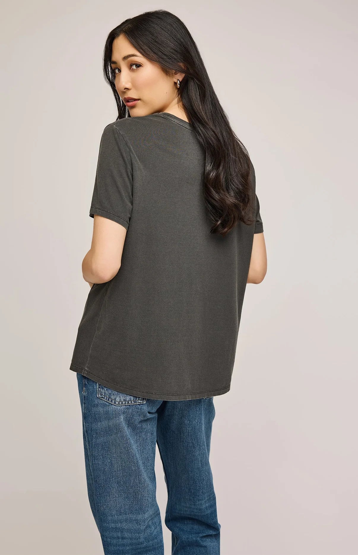 Victoria Cotton T-Shirt - Washed Black