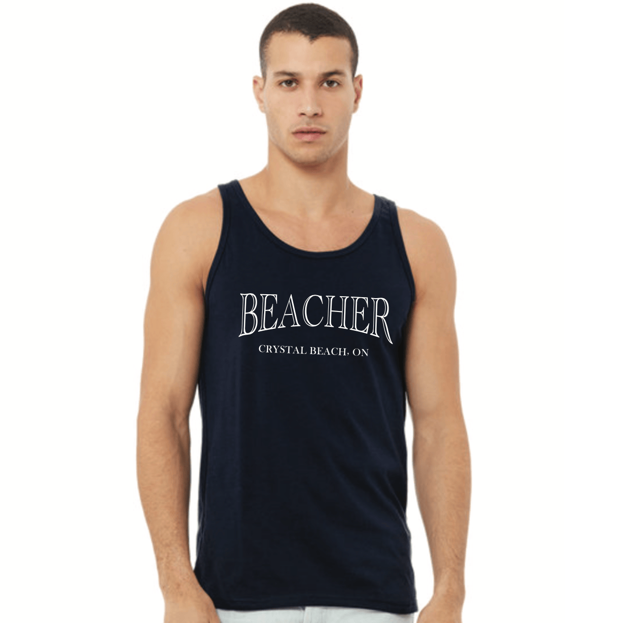 Vintage Beacher Throwback Tank - Navy