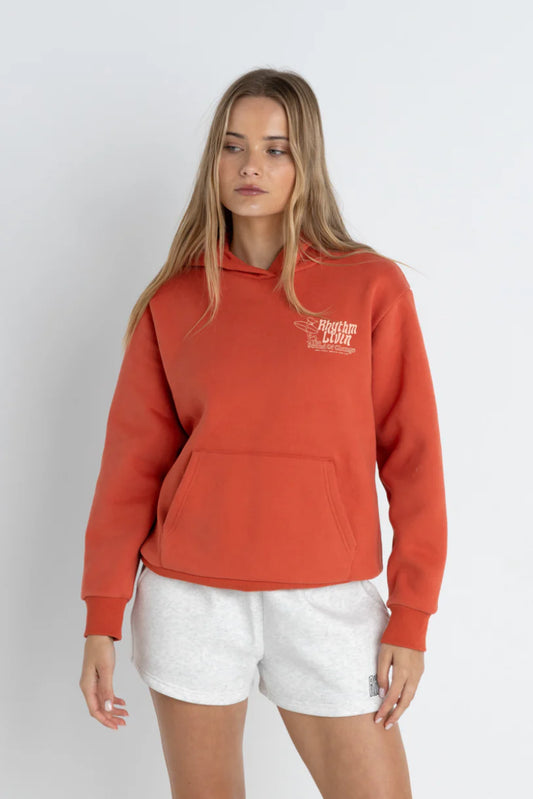 Womens Surf Hoodie - Dusty Red