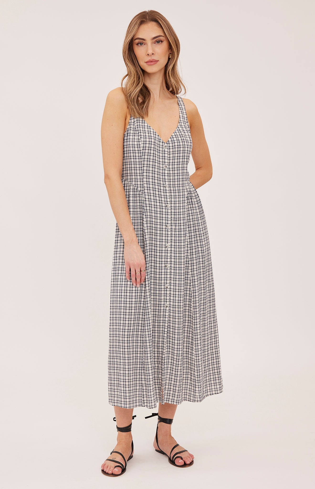 Astoria Dress - Cream Check