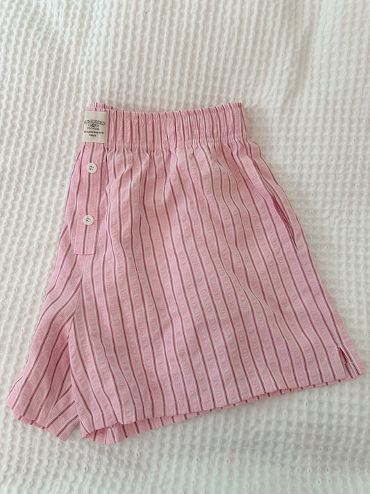 Everyday Boxer Shorts - Pink/Pink Halo Stripes