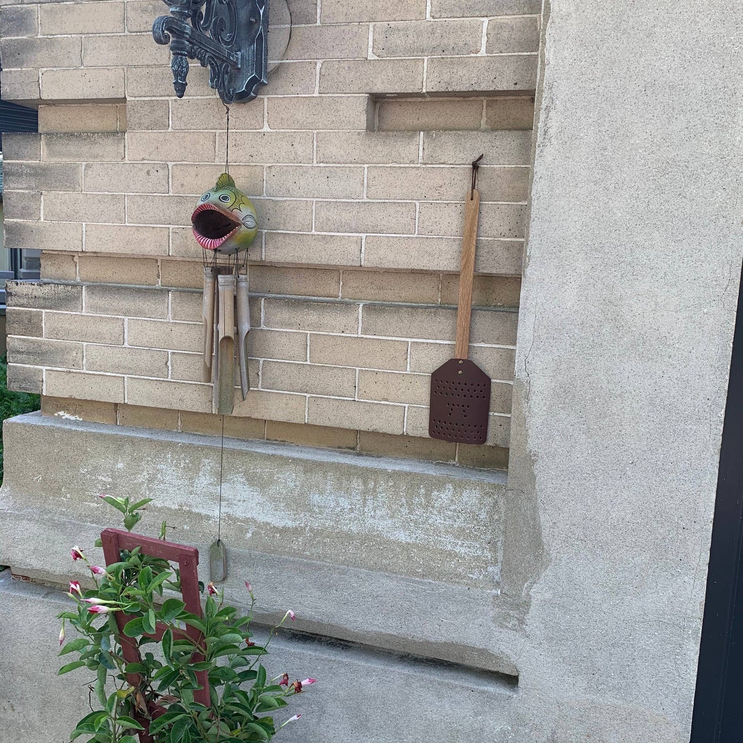 Extra Large Acacia wood and Leather Fly Swatter