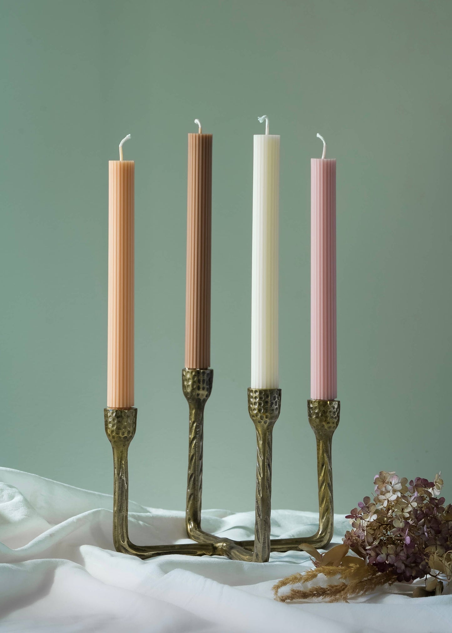 Ribbed Thick Taper | Beeswax & Soy Wax