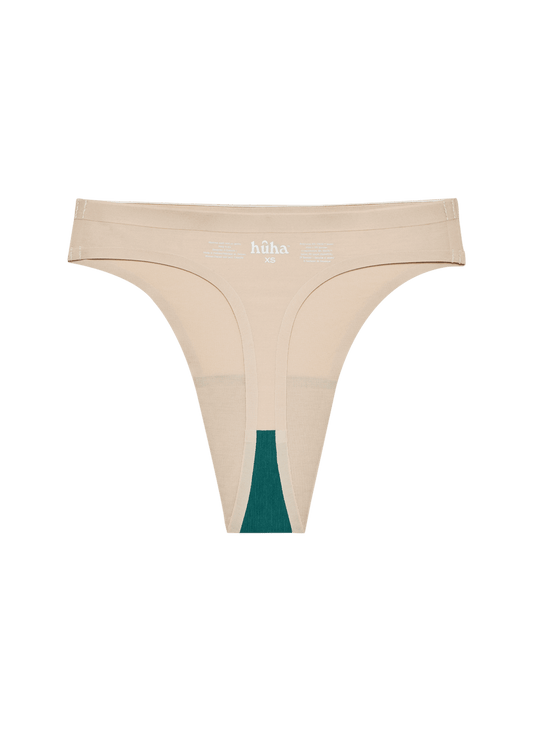 Seamless High Rise Thong - Biege