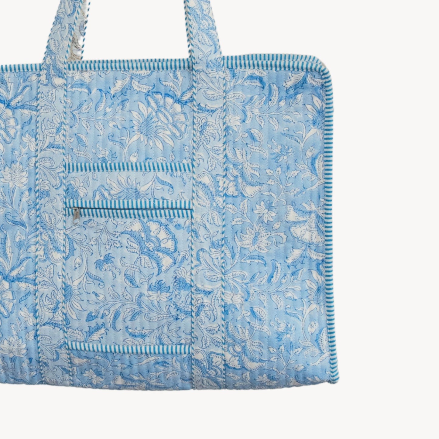 Blue Sky Block Print Tote