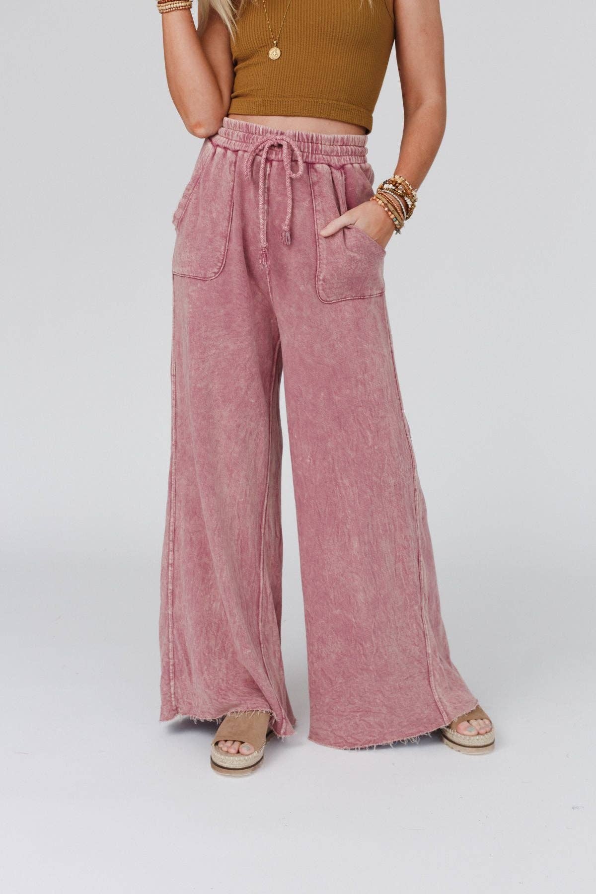 Relaxing Robin Wide Leg Pant - New Mauve