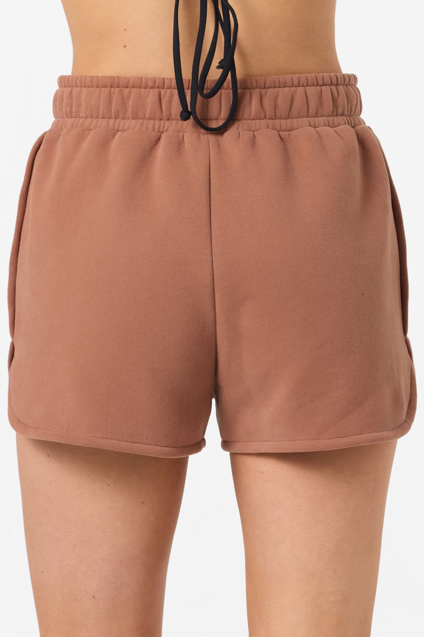 Chore Break Scallop Fleece Short - Carob Brown