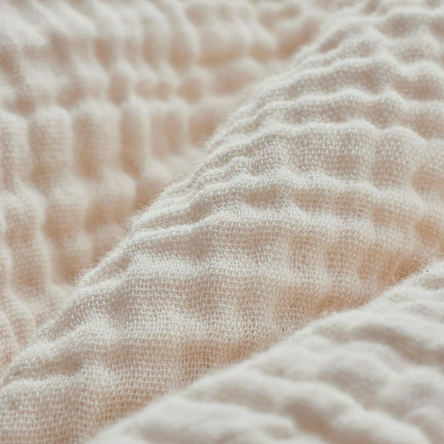 Crinkle Ruffled Pants - Cream