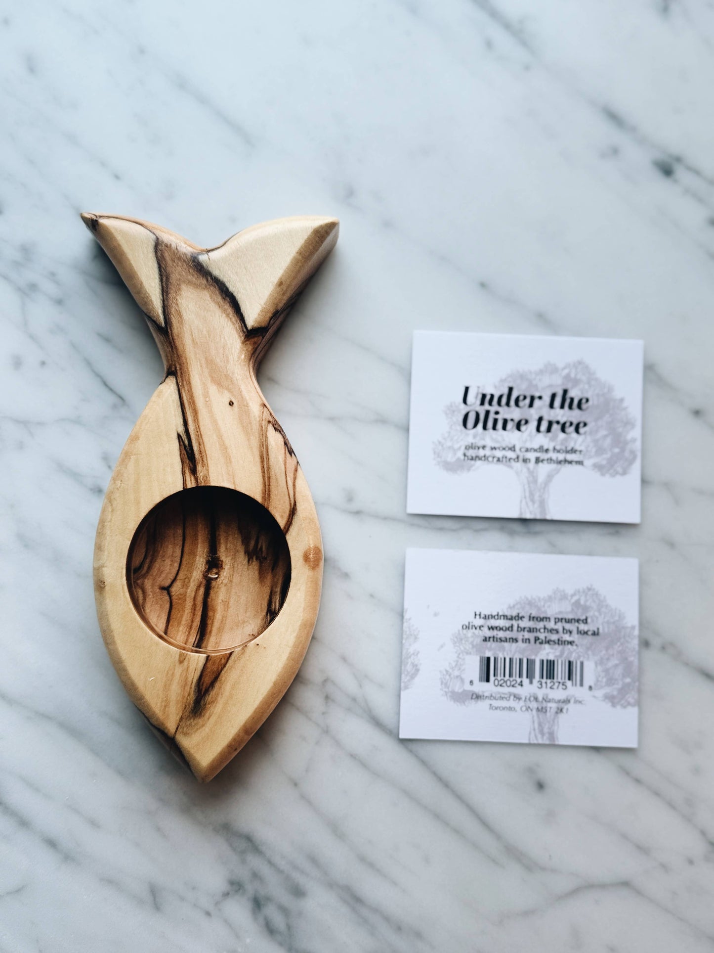 Olive wood Candle Holders - hand carved in Bethlehem