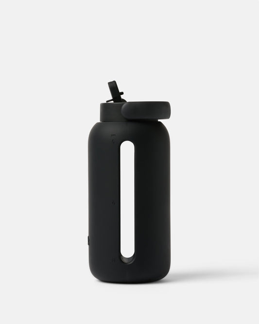 Day Bottle 27oz Glass Water Bottle - Black