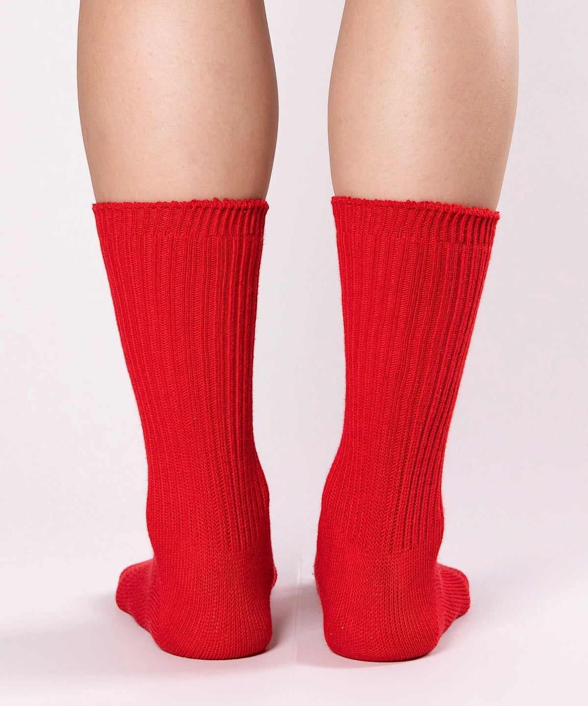 Dyed Cotton Socks - Cherry