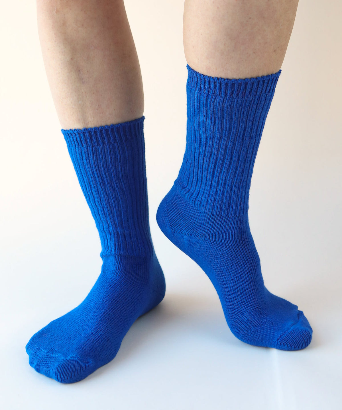 Dyed Cotton Socks - Cobalt