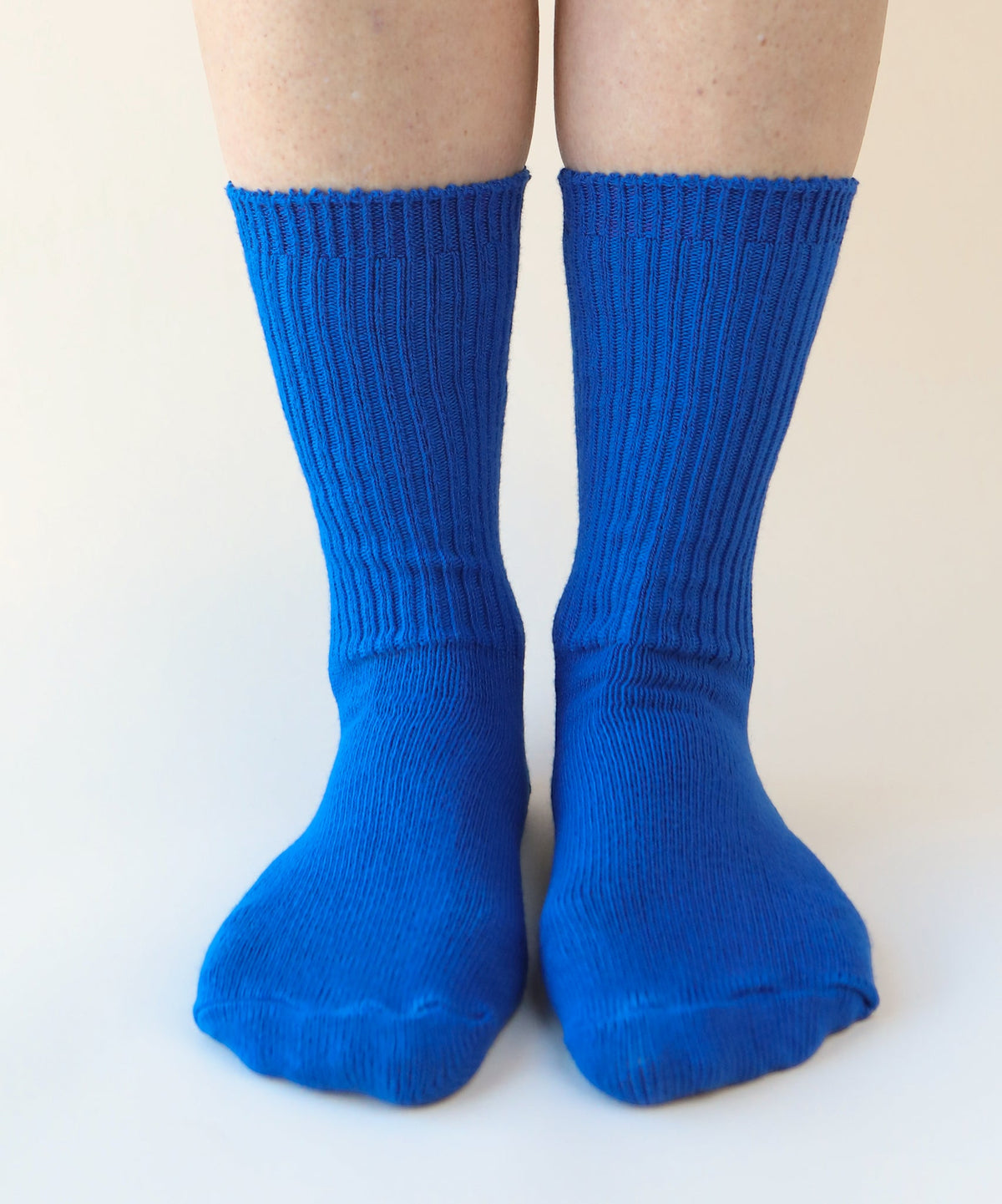 Dyed Cotton Socks - Cobalt