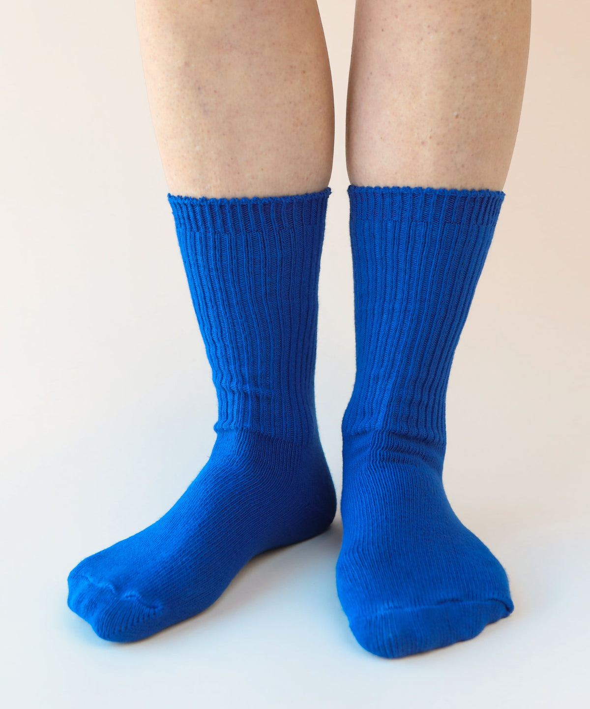 Dyed Cotton Socks - Cobalt