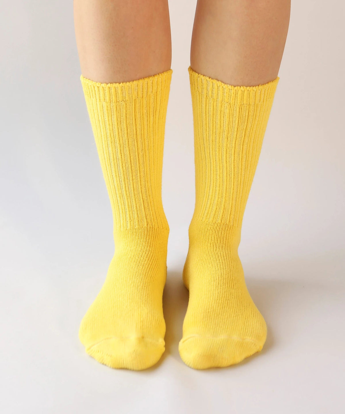 Dyed Cotton Socks - Dandelion Yellow
