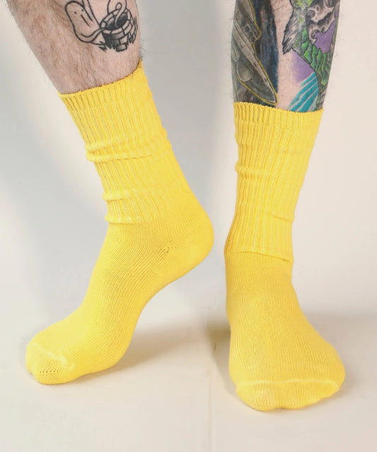 Dyed Cotton Socks - Dandelion Yellow
