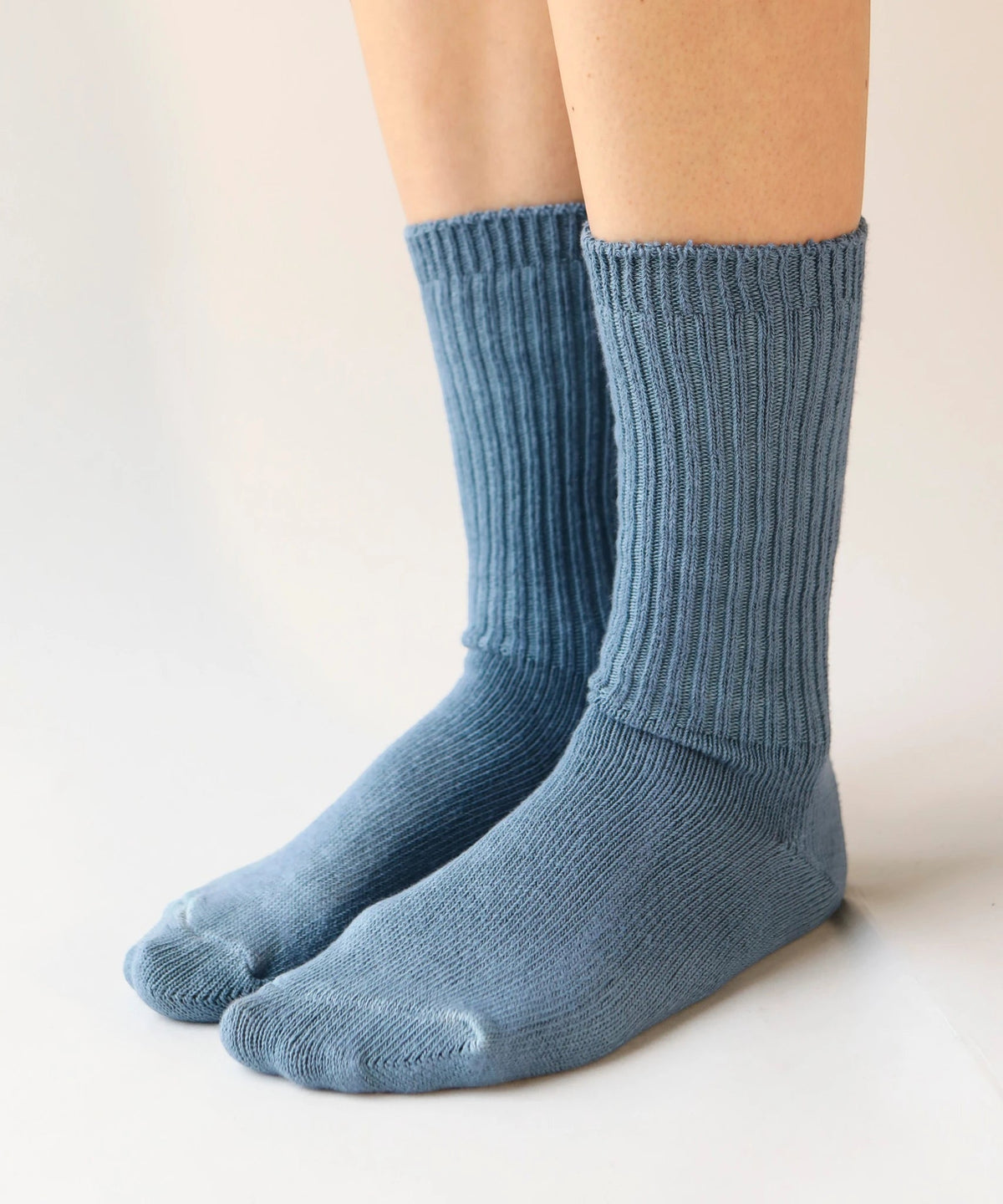 Dyed Cotton Socks - Washed Indigo