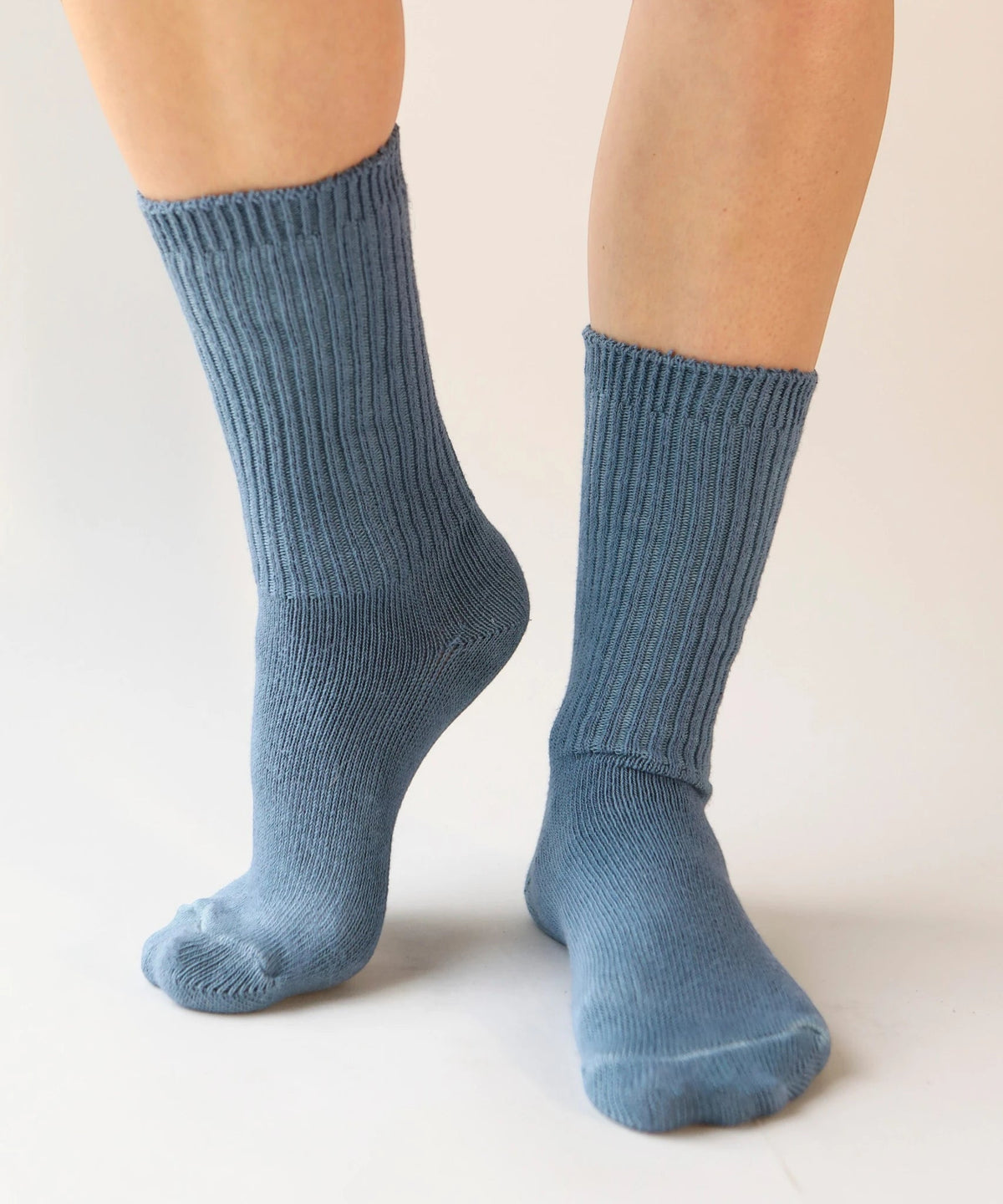 Dyed Cotton Socks - Washed Indigo