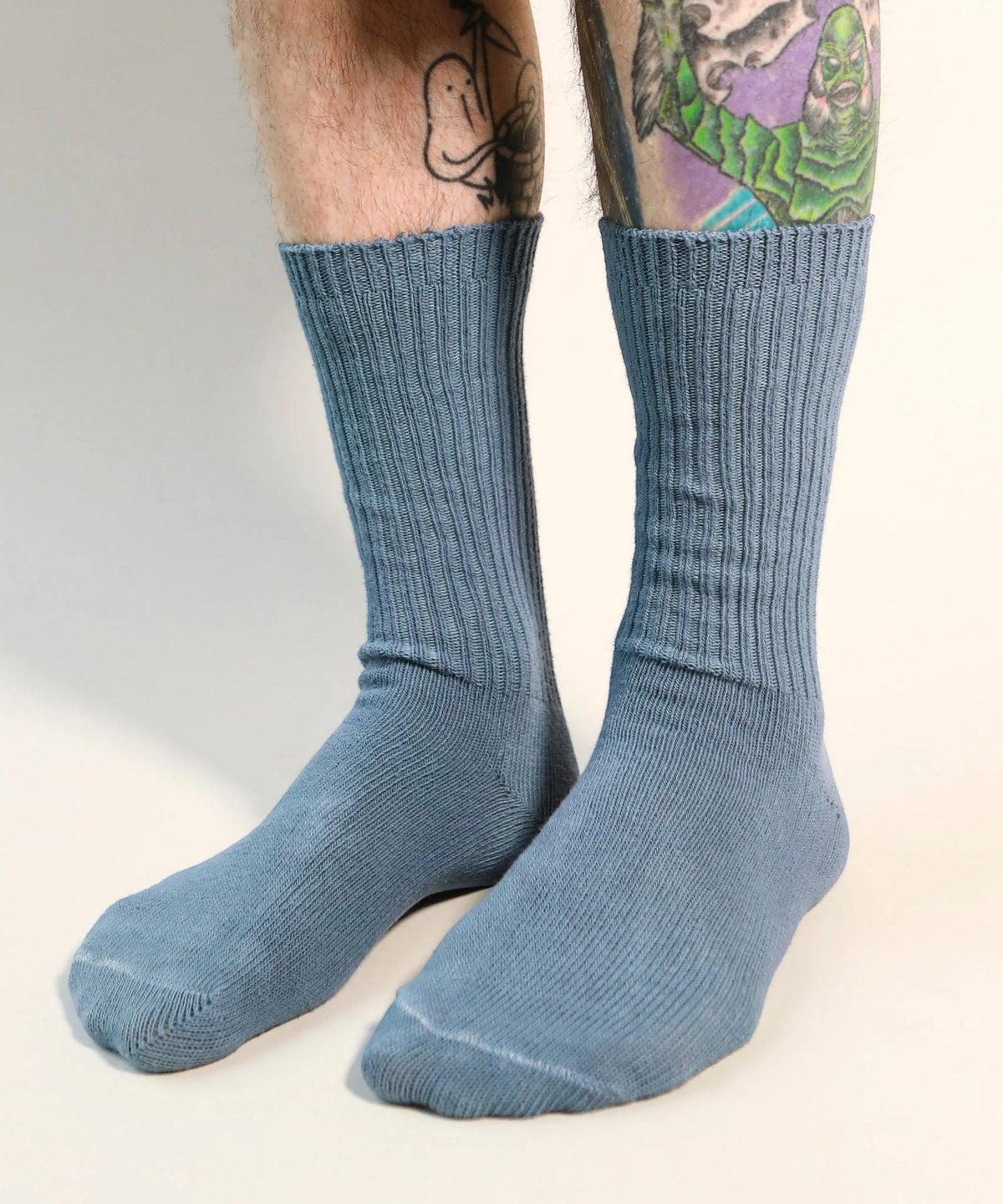 Dyed Cotton Socks - Washed Indigo