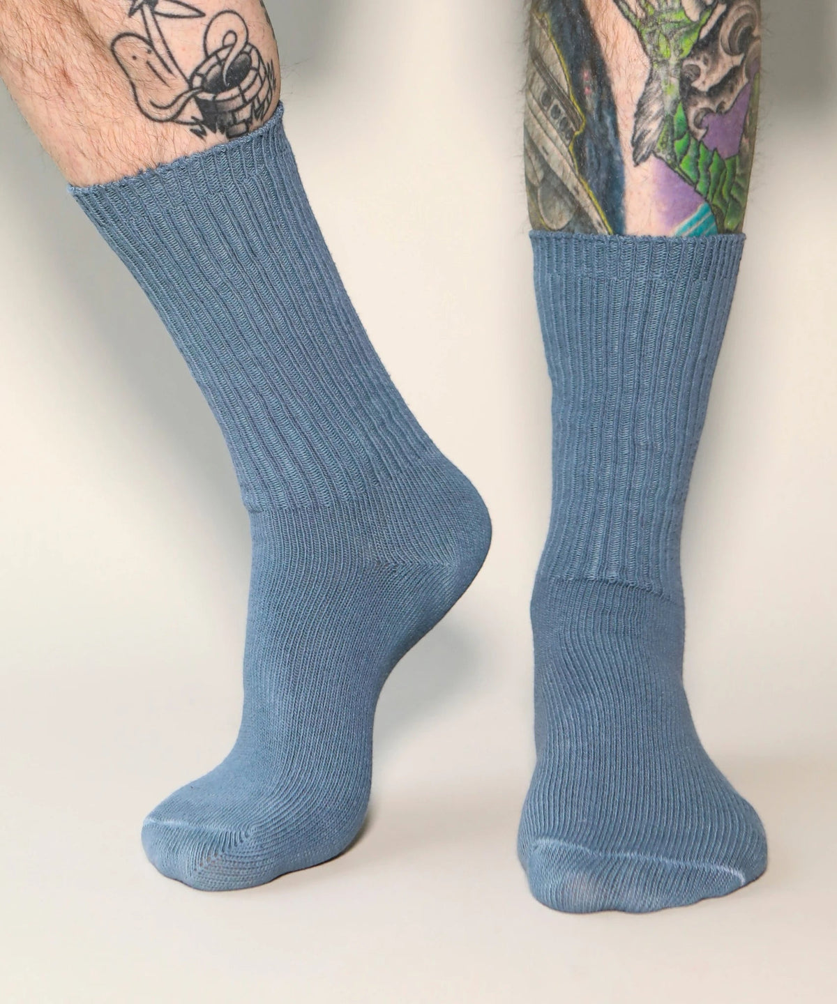 Dyed Cotton Socks - Washed Indigo