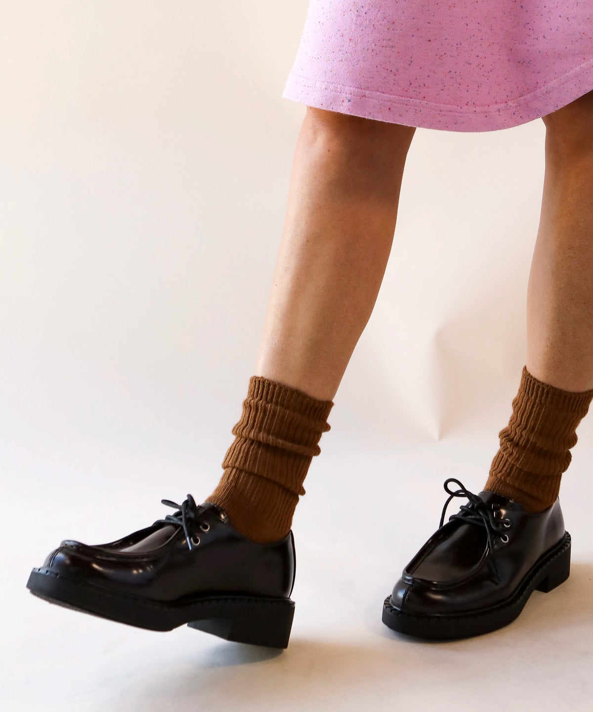 Dyed Cotton Socks - Sepia