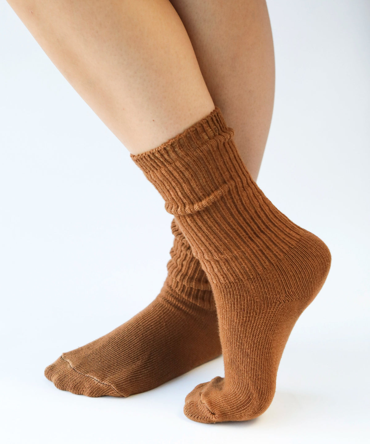 Dyed Cotton Socks - Sepia