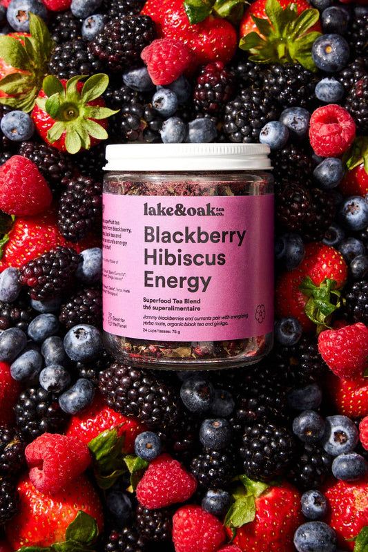 Blackberry Hibiscus Energy - Superfood Tea Blend - 24 Cups