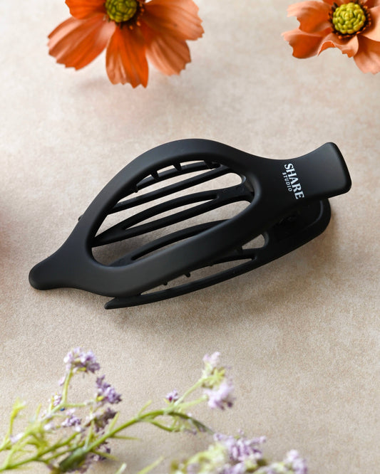 Black Matte Wide Lay Flat Clip