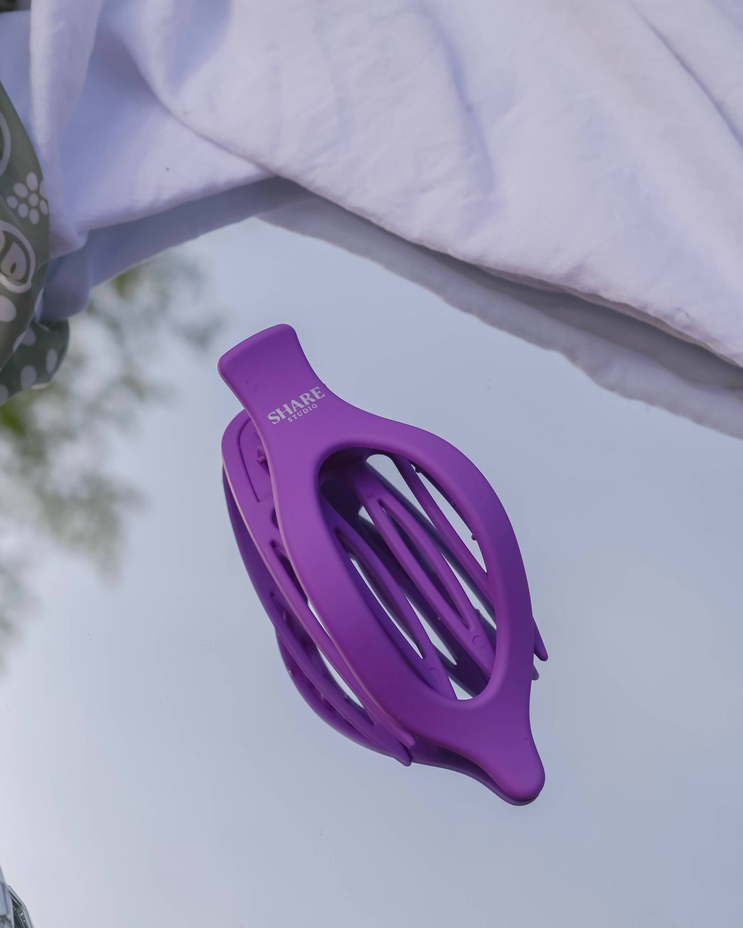 Purple Matte Wide Lay Flat Clip