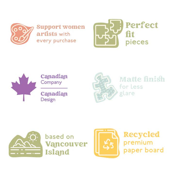 Camp Canadiana | 250 Piece Puzzle | Kids & Adults | Designed in Canada by Emily Kuang