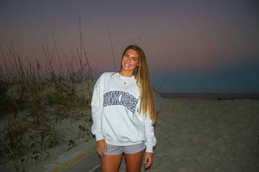 Seersucker Stripe Preppy Sunkissed Sweatshirt