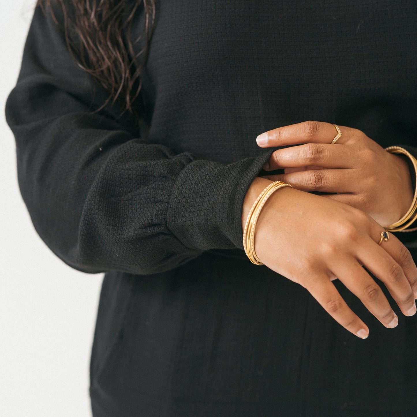 Flat Black Crop Blouse - One-Sized