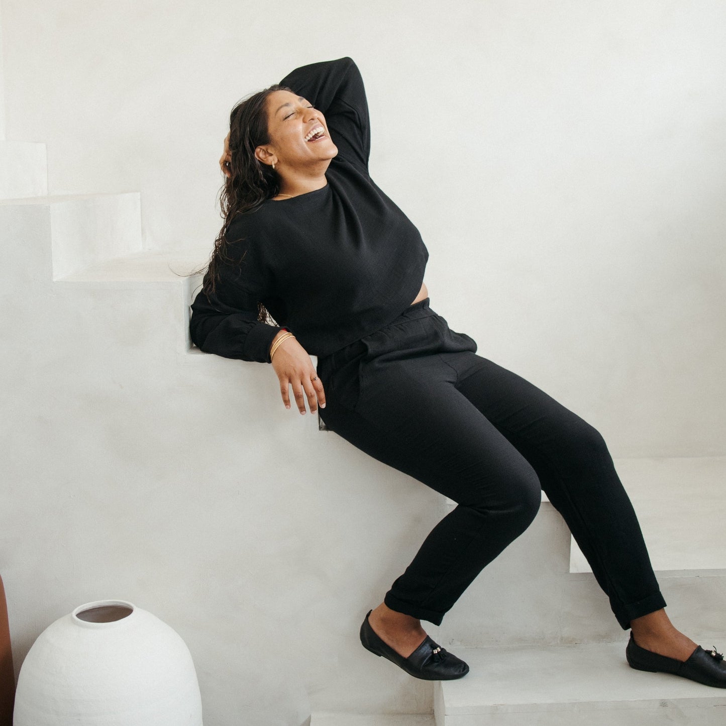 Slouchy Pants - One-Sized - Flat Black