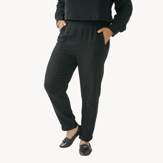 Slouchy Pants - One-Sized - Flat Black