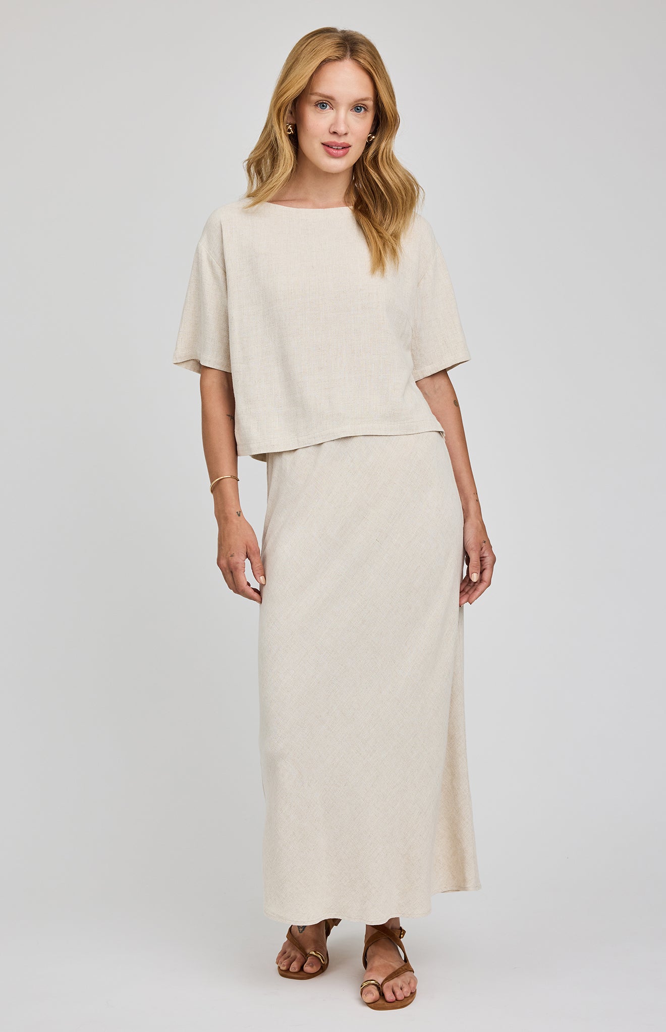 Gemini Linen Top - Linen