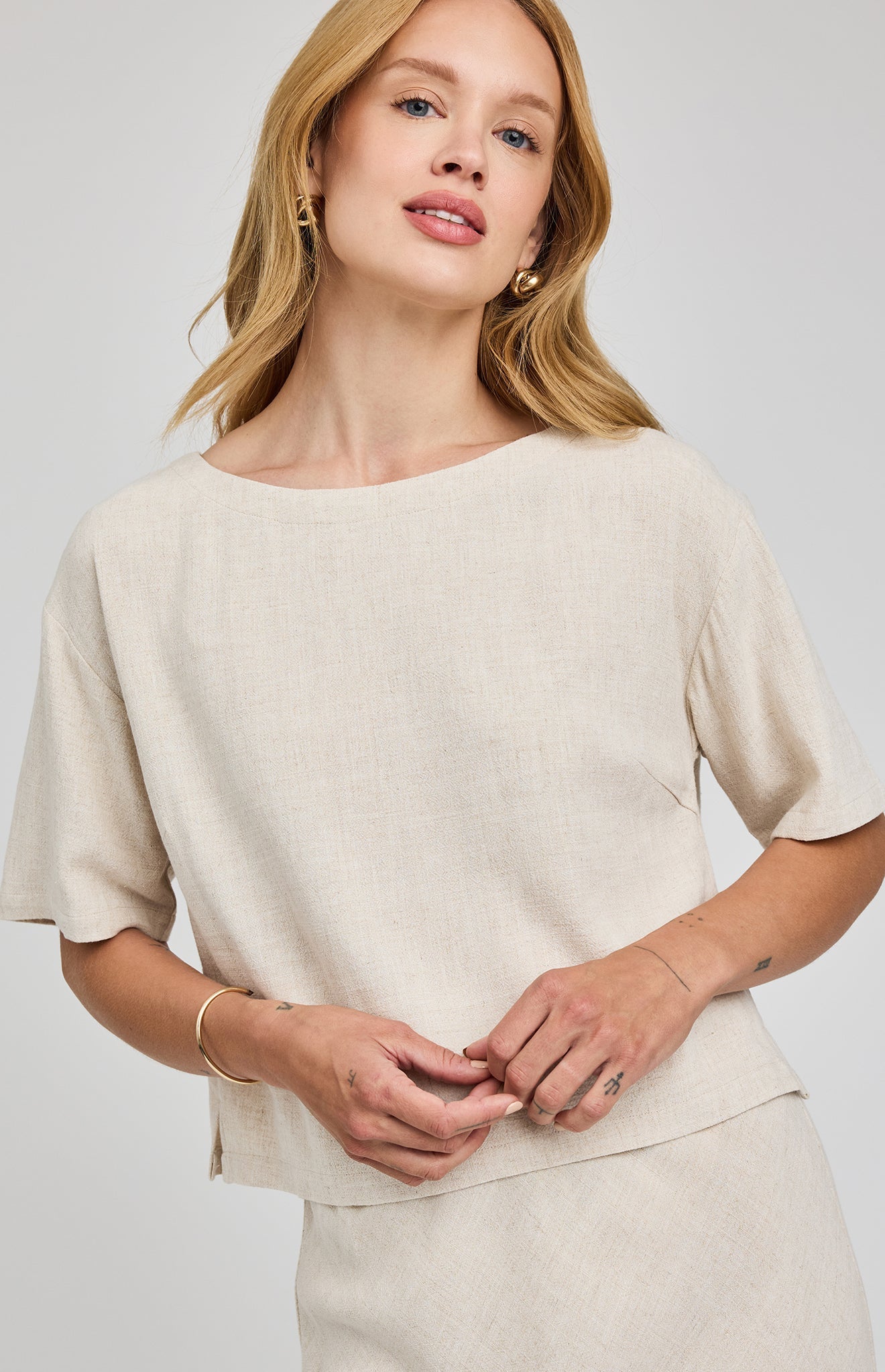 Gemini Linen Top - Linen