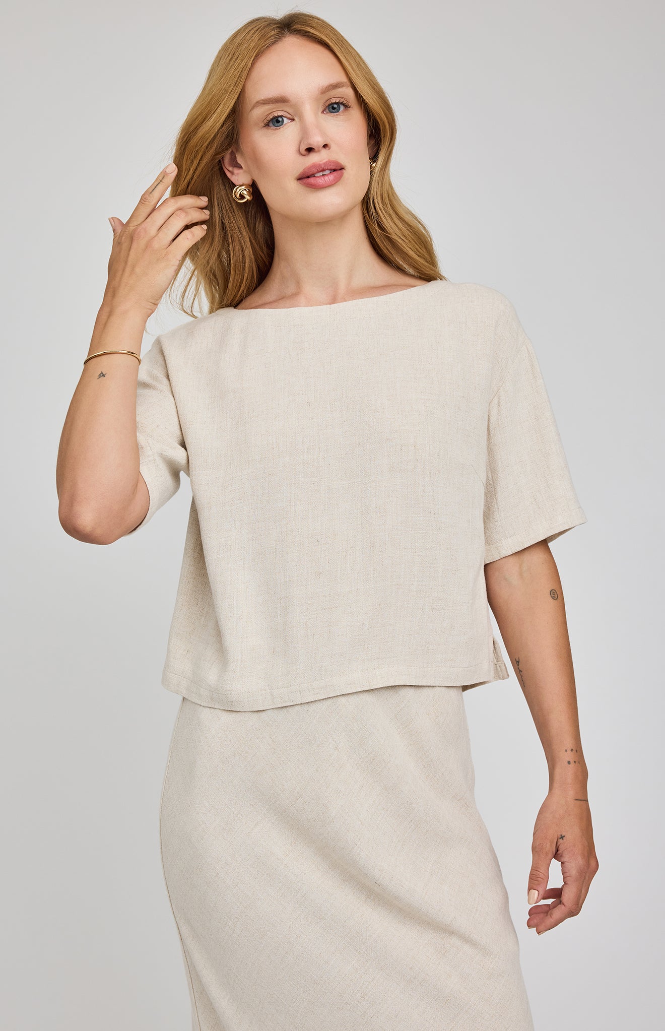 Gemini Linen Top - Linen