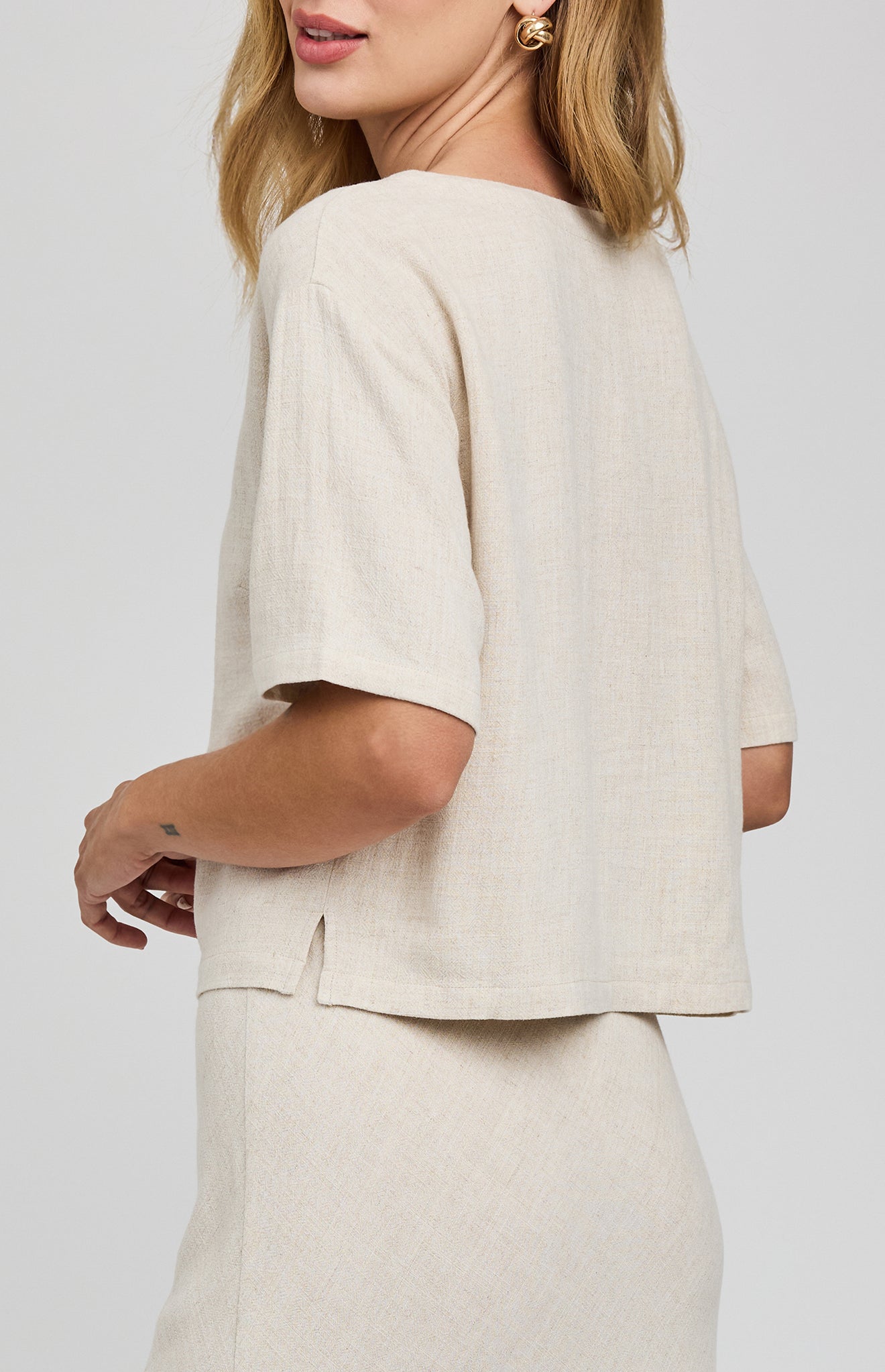 Gemini Linen Top - Linen