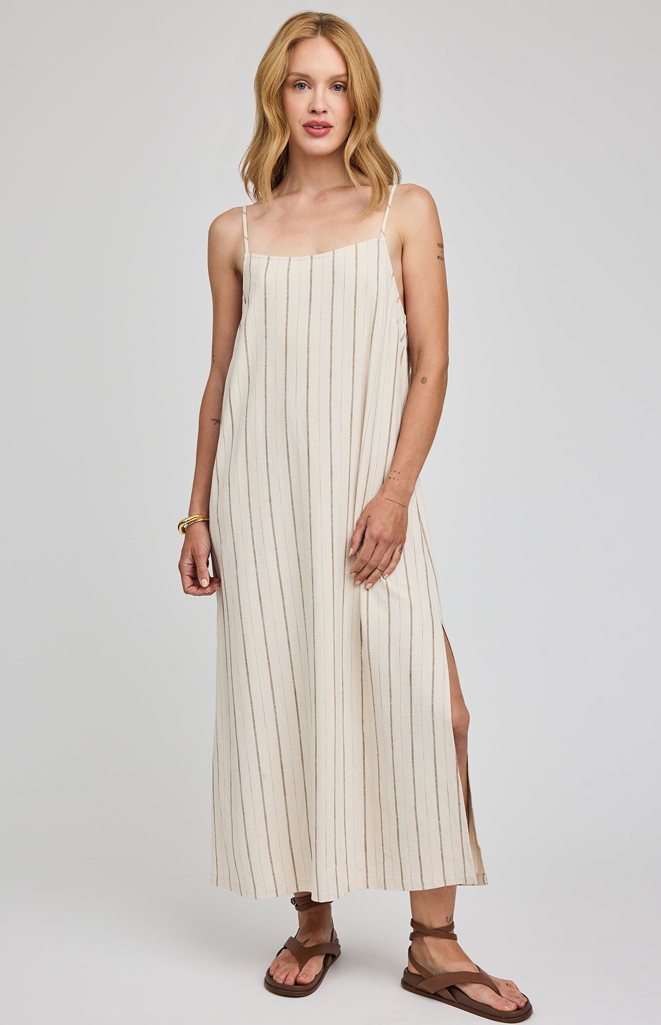 Twyla Dress - Linen Stripe